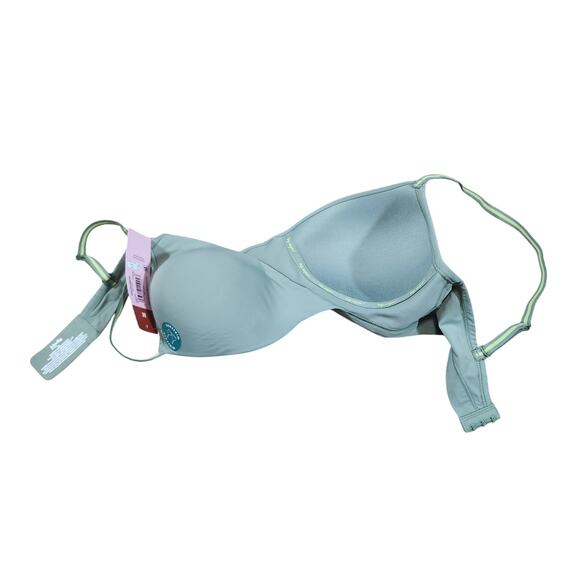 New Kindly Yours Bra Cross Over Hybrid Green Sea Spray Wireless Women's M - Picture 6 of 8